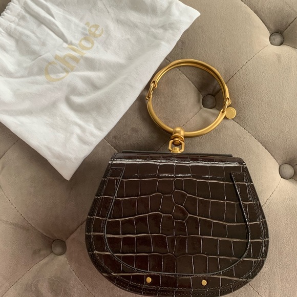 🚫⛔️SOLD⛔️🚫CHLOE Crocodile Embossed Nile Bag - Picture 2 of 9